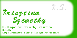 krisztina szemethy business card